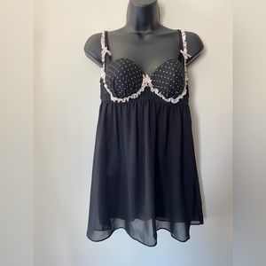 LS BLK Love Nightgown, M. *P1031